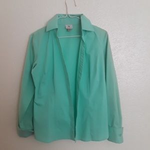 "80s" Teal Dress Flannel